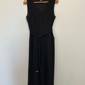 Tommy Hilfiger Black One-Shoulder Jumpsuit with Waist Tie